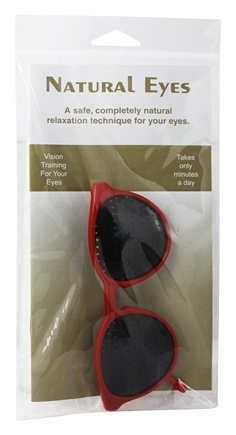 Kids Natural Eyes Pinhole Glasses And Book (Red)