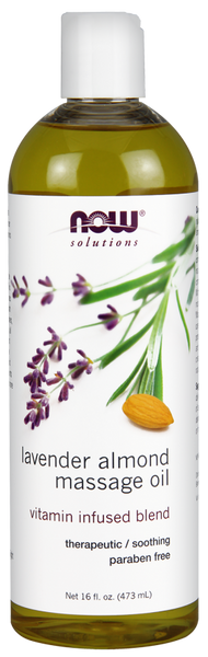 LAVENDER ALMOND MASSAGE OIL (NOW) 16 OZ