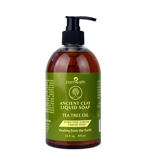 Ancient Clay Liquid Soap 16 oz - Tea Tree - Zion Health
