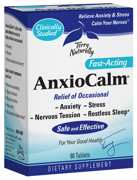 AnxioCalm - 90 tablets Relieves Anxiety & Stress - Terry Naturally