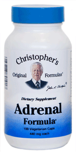 Adrenal Formula 100 Vegetarian Capsules - 400mg Per capsule - Dr. Christopher's