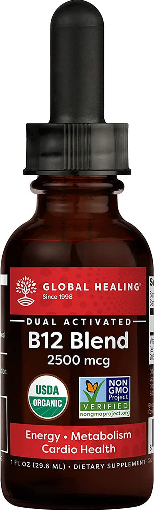 B12 Blend 1 oz - 2500mcg Vegan Dual Activated - Global Healing