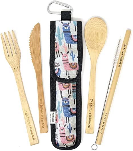 Bamboo Cutlery Set with Straw - The Future is Bamboo