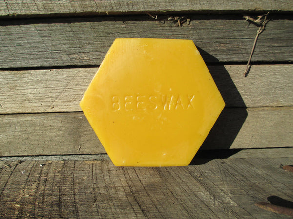 LOCAL, RAW OHIO BEESWAX 16 OZ BLOCK - HONEYRUN FARM