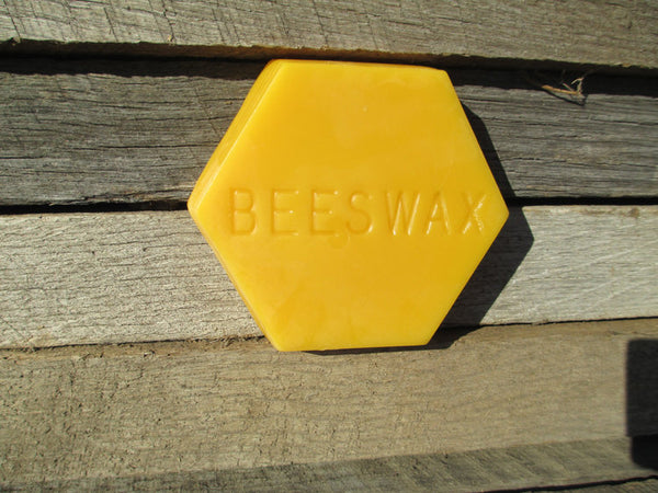 BEESWAX BLOCK 8 OZ - LOCAL OHIO RAW BEESWAX - HONEYRUN FARMS