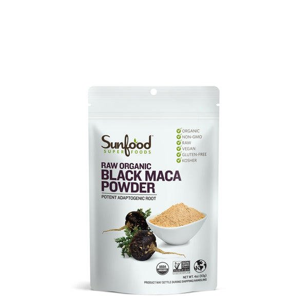 Black Maca Powder - 4 oz Resealable bag - SUNFOOD