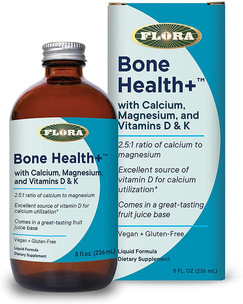 Bone Health + with Calcium, Magnesium, and Vitamins D & K 8 oz - Flora Health