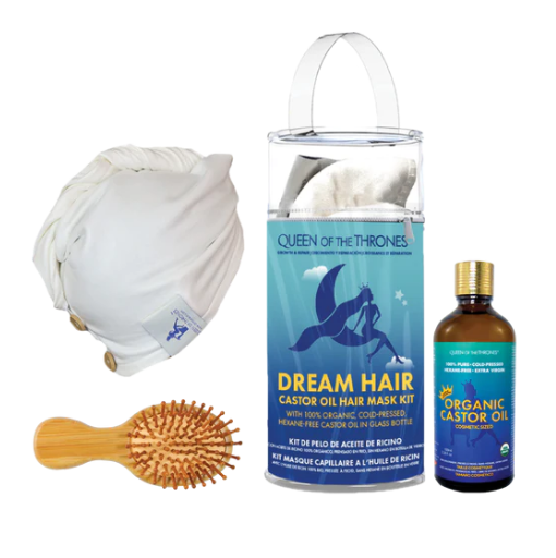 Organic Castor Oil Pack Kit - Dream Hair Growth Kit - Queen of the Thrones