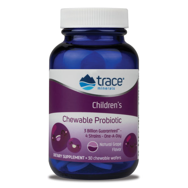 Children's Chewable Probiotic - 30 Grape flavored wafers - Trace Minerals