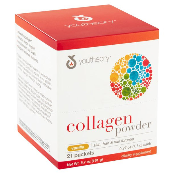 Collagen Powder - 21 Vanilla Flavored Packets - Youtheory