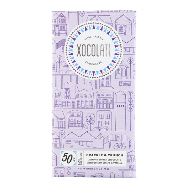 Crackle & Crunch 2.6 oz bar - XOCOLATL Single Origin Chocolate