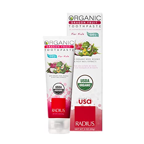 Organic Toothpaste Gel for KIDS - Dragon fruit 3 oz - Radius