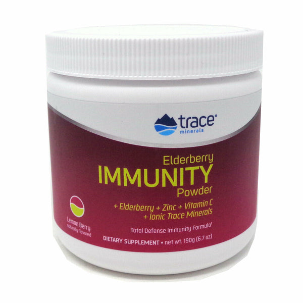 Elderberry Immunity Powder - Lemon Berry 6.7oz - Trace Minerals