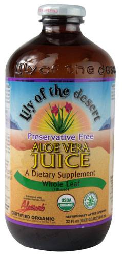 Aloe Vera Juice - Whole Leaf - Preservative Free 32 oz