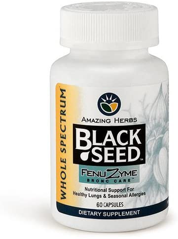 Black Seed FenuZyme - Bronc Care 60 Vegetarian Capsules - Amazing Herbs