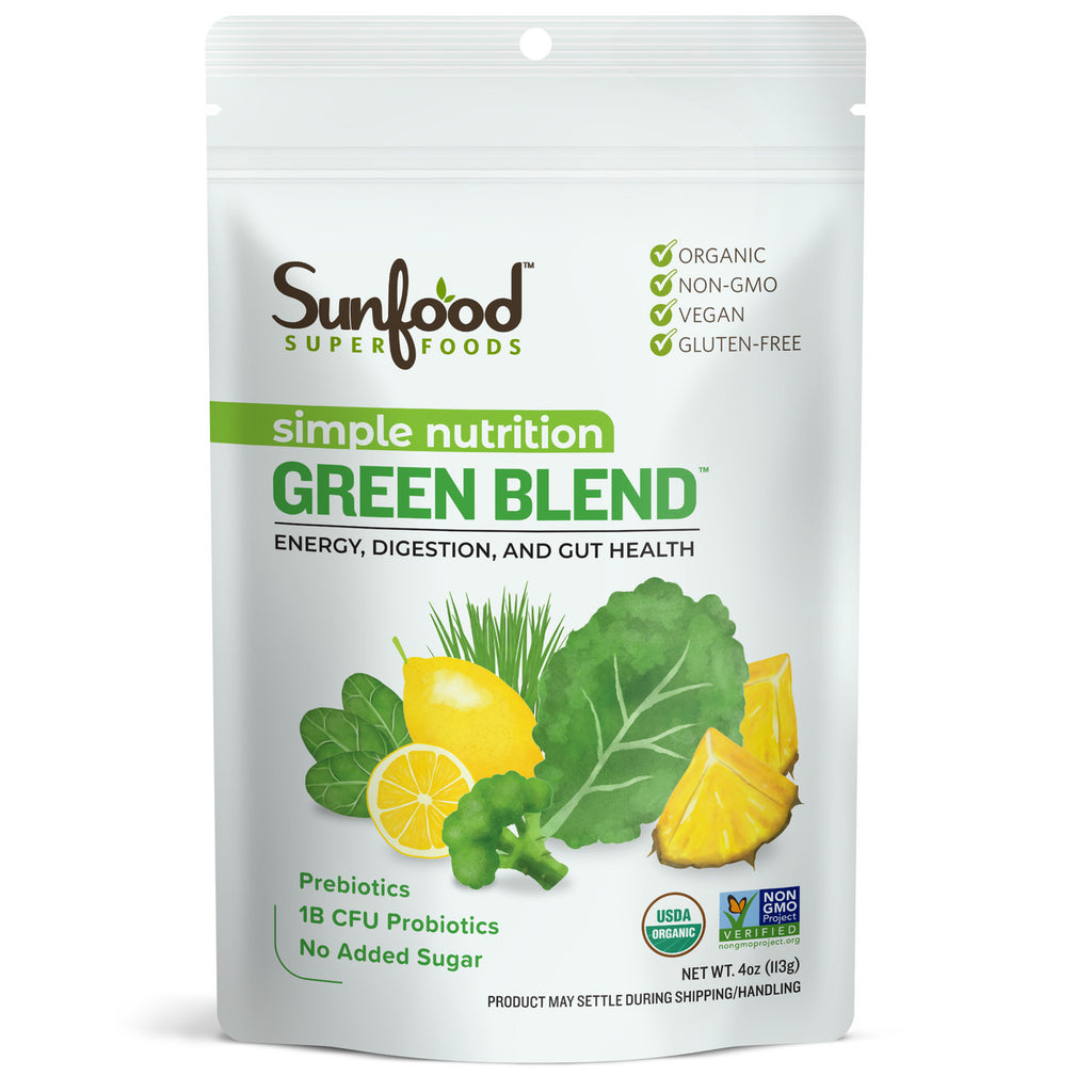 Green Blend 4 oz - Energy, Digestion & Gut Health - Sunfood