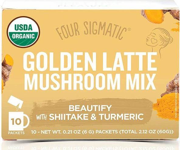 GOLDEN LATTE MUSHROOM MIX W/ SHIITAKE & TURMERIC (FOUR SIGMA FOODS)