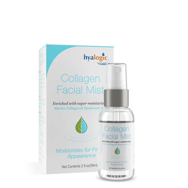 Collagen Facial Mist 2 oz - Enriched with Marine Collagen & Hyaluronic Acid - Hyalogic