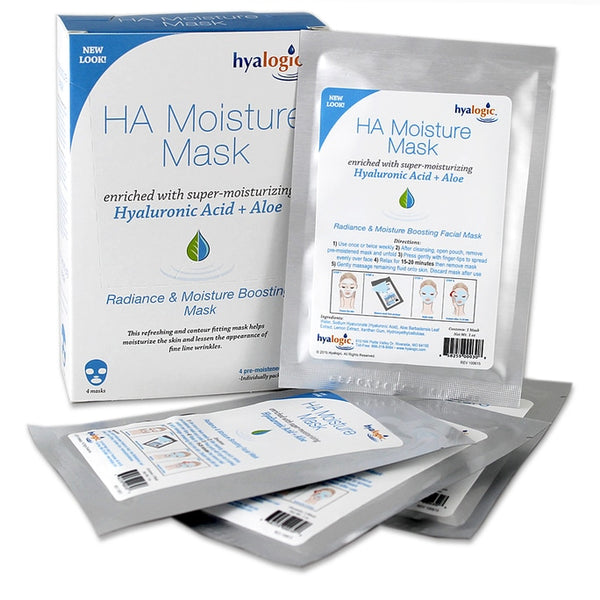 HA MOISTURE MASK W/ HYALURONIC ACID + ALOE 4 MASKS (HYALOGIC)