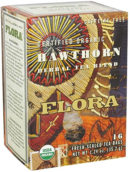 Hawthorn Herbal Tea blend 16 bag - Flora Health