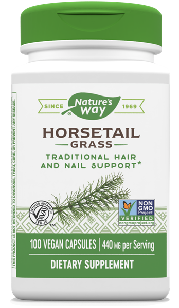 Horsetail grass - 100 Vegan Capsules 440mg per serving - Nature's Way