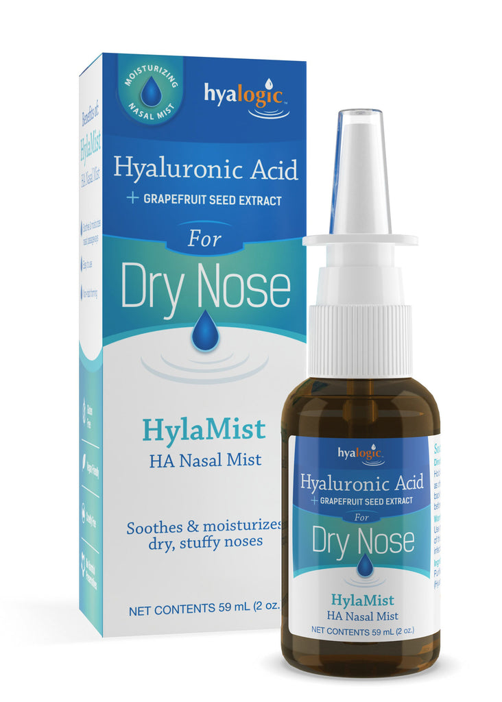 HylaMist 2 oz - Dry Nose Hyaluronic Acid + Grapefruit Seed Extract - Hyalogic