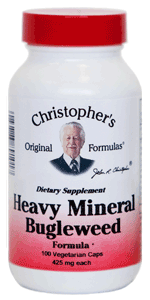 Heavy Mineral Bugleweed 100 Vegetarian capsules - Detox Support - Christopher's Formulas