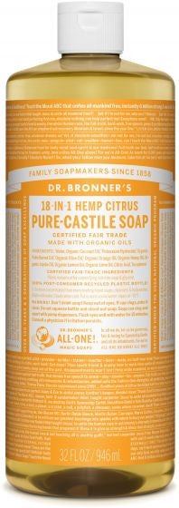 18-In-1 Hemp Citrus Liquid Soap (Dr. Bronners)