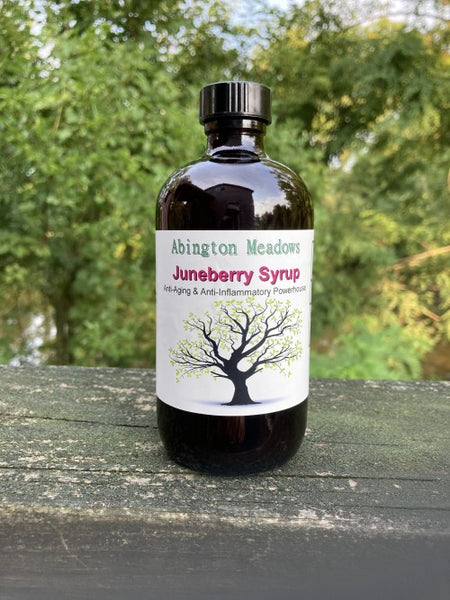 Juneberry Syrup 8oz - Locally made - Hidden Pond Farms