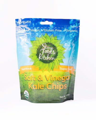Kale Chips 2 oz - Salt & Vinegar - Slow Foods Kitchen