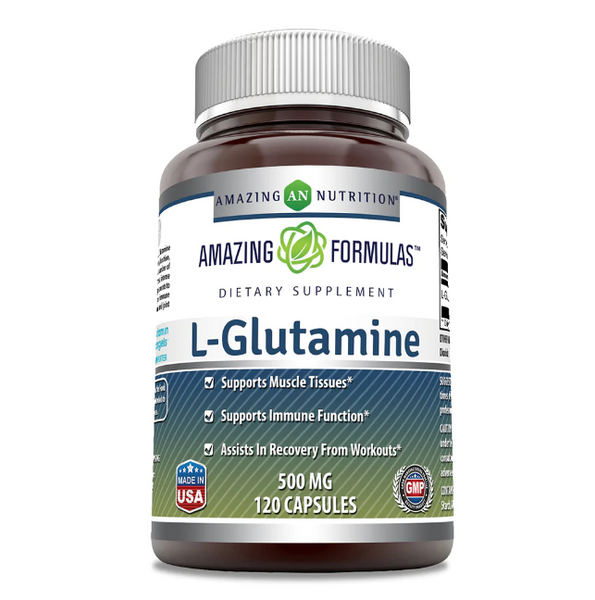 L-Glutamine 120 capsules - Amazing Nutrition