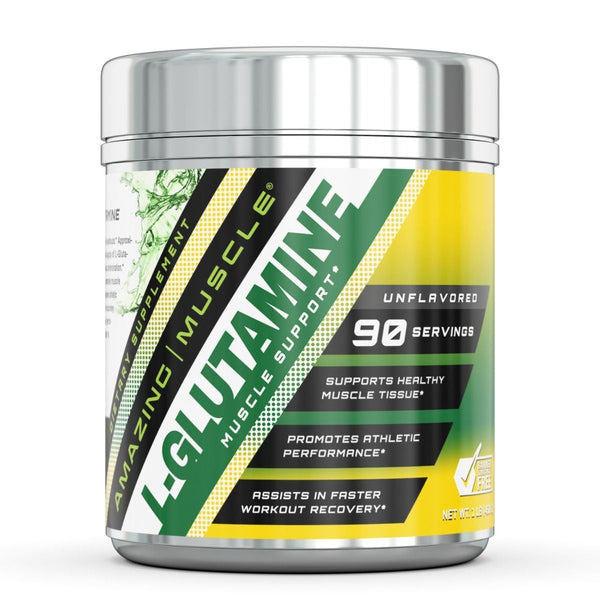 L-Glutamine Powder - Unflavored 16 oz - Amazing Muscle