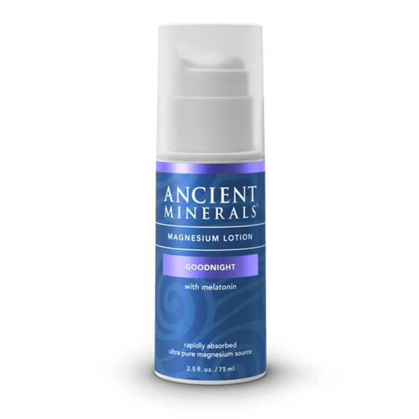 Magnesium Lotion 2.5 oz - Goodnight Lotion with Melatonin - Ancient Minerals