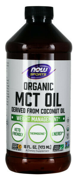Organic MCT oil 16oz - Derived from Coconut oil - NOW Foods