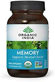 Memory 90 Vegetarian Capsules - Supports Mental Clarity - Organic India