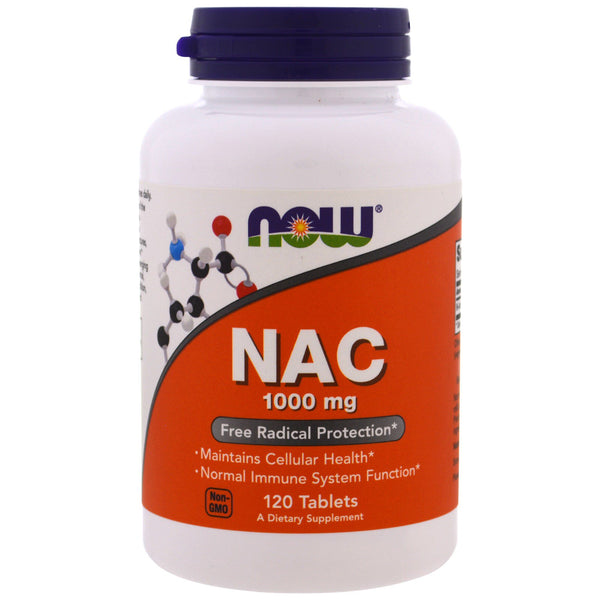 NAC N-ACETYL CYSTEINE 600MG - 100 Vegetarian capsules - NOW Foods