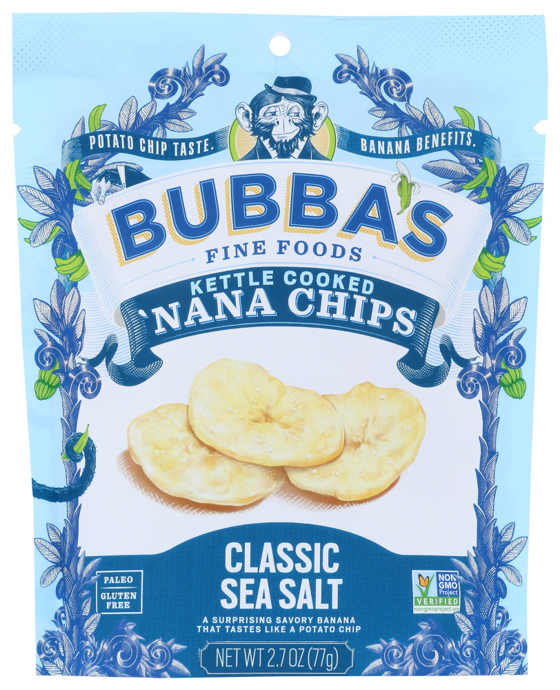 NANA CHIPS 2.7 oz - CLASSIC Sea Salt Banana chips - Bubbas Fine Foods