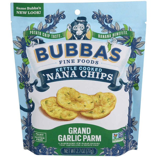 NANA Chips - Grand Garlic Parmesan Banana chips - Bubba's Fine Foods