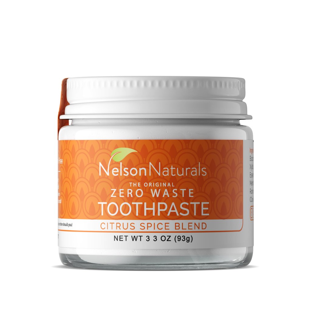 Zero Waste Toothpaste 3.3oz - Citrus Spice Blend - Nelson Naturals