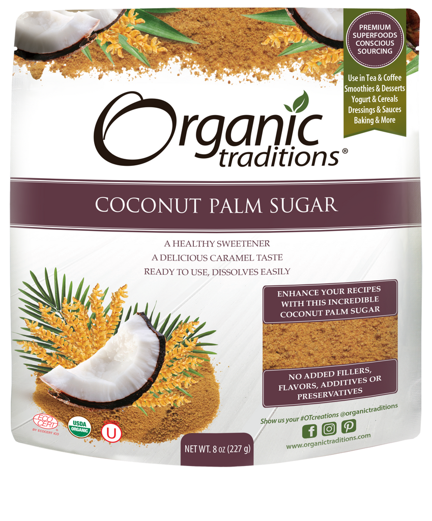 is coconut palm sugar a healthy sugar substitute COCONUT PALM SUGAR 8 OZ (ORGANIC TRADITIONS)