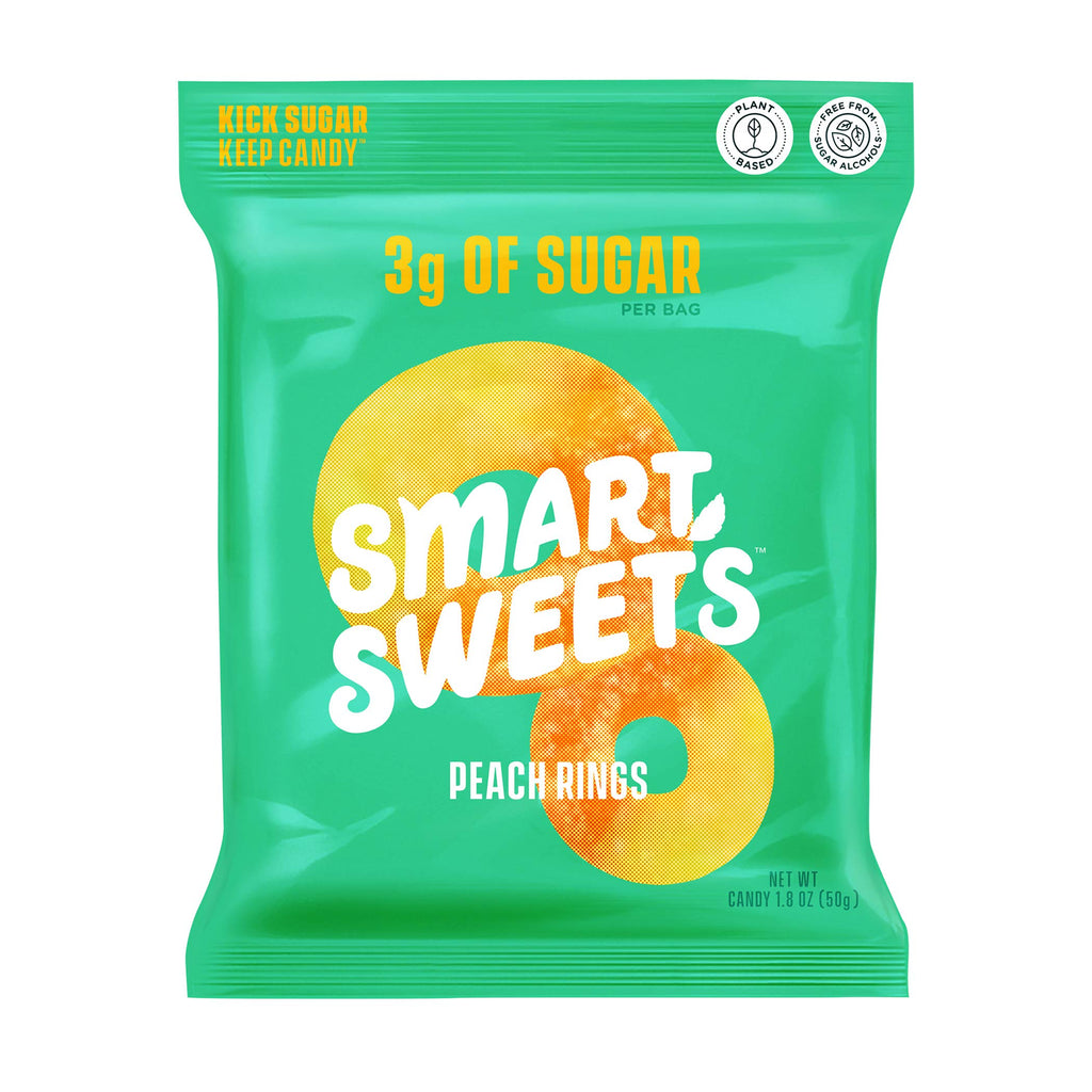 Peach Rings 1.8 oz - Kick Sugar, Keep Candy - Smart Sweets
