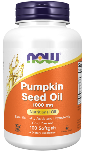 Pumpkin Seed Oil 1000mg - Nutritional Oil 100 softgels - NOW Foods