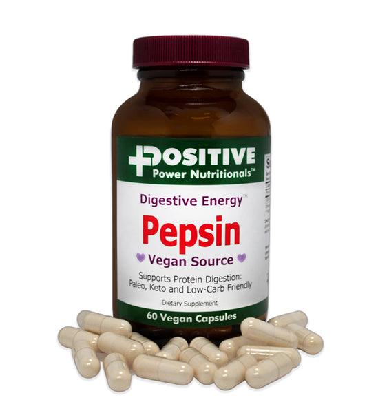 Pepsin 60 vegetarian capsules - Digestive Energy - Positive Power Nutritionals