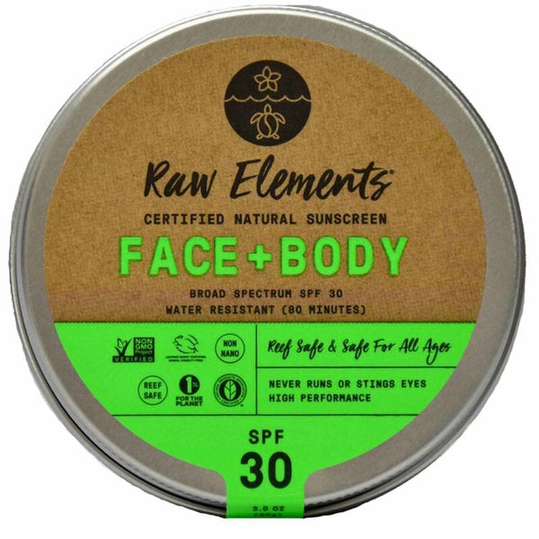Certified Natural Sunscreen 3oz Metal Tin SPF 30 - Reef Friendly - Raw Elements