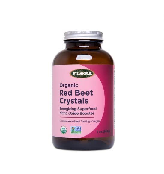 Organic Red Beet Crystals 7 oz/200g - Energizing Superfood Nitric Oxide Booster - Flora