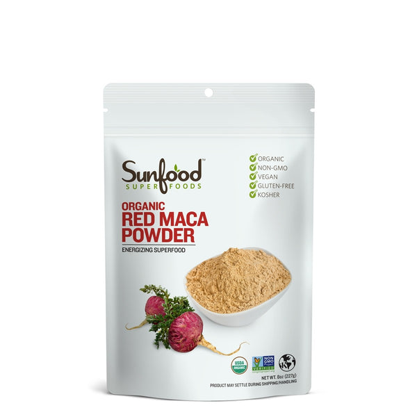 Raw Organic Red Maca Powder - 8 oz Resealable bag - Sunfood
