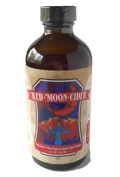 Red Moon Cider 8oz - Raw Apple Cider Vinegar tonic - Red Moon Herbs