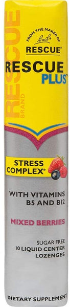 Rescue Plus Liquid Lozenges - Stress Complex 10 Lozenges Mixed Berry - Bach Remedies