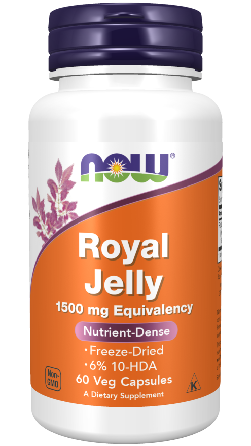 Royal Jelly 1500mg Vegetarian Capsules - Freeze Dried - Now Foods