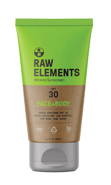 Certified Natural Sunscreen 3oz Bioplastic Tube SPF 30 - Reef Friendly - Raw Elements